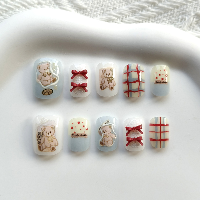 Soap Making Handmade - 10 Pezzi Unghie Finte Stile Coreano