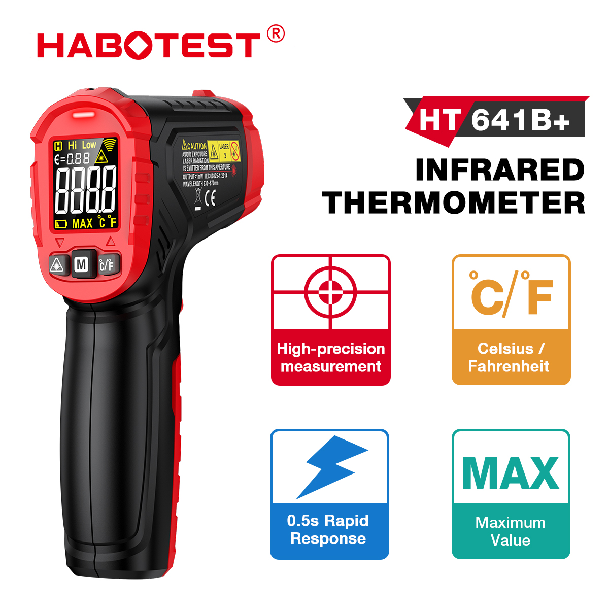 Soap Making Thermometer - HABOTEST HT641 Termometro a infrarossi Misuratore