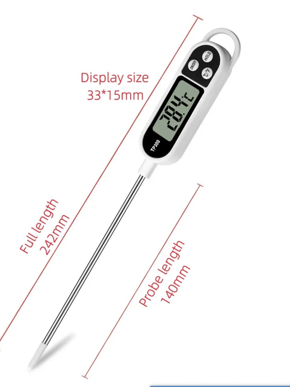 Soap Making Thermometer - Termometro per Alimenti in Acciaio Inox